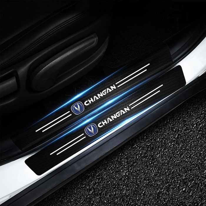 CarbonFilm™ Protetor de Soleira Anti-risco Premium - 4 Pçs